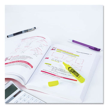 Avery® Hi-liter Desk-style Highlighters, Fluorescent Yellow Ink, Chisel Tip, Yellow-black Barrel, Dozen freeshipping - TVN Wholesale